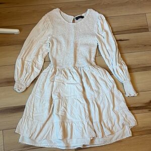 Chic Cream Casual Dress for Women